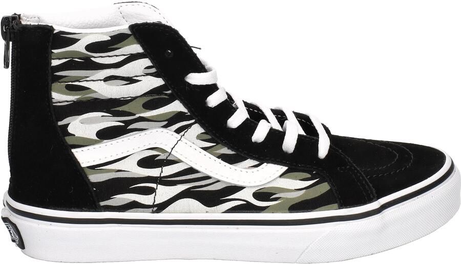 Vans SK8 Hi Zip Flame Camo Black