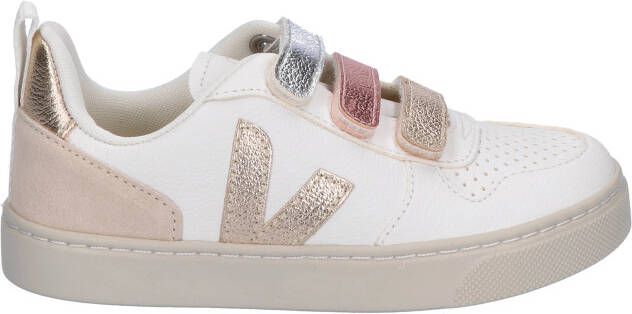 Veja V-10 Chromefree Leather Kids Multico White Shiny