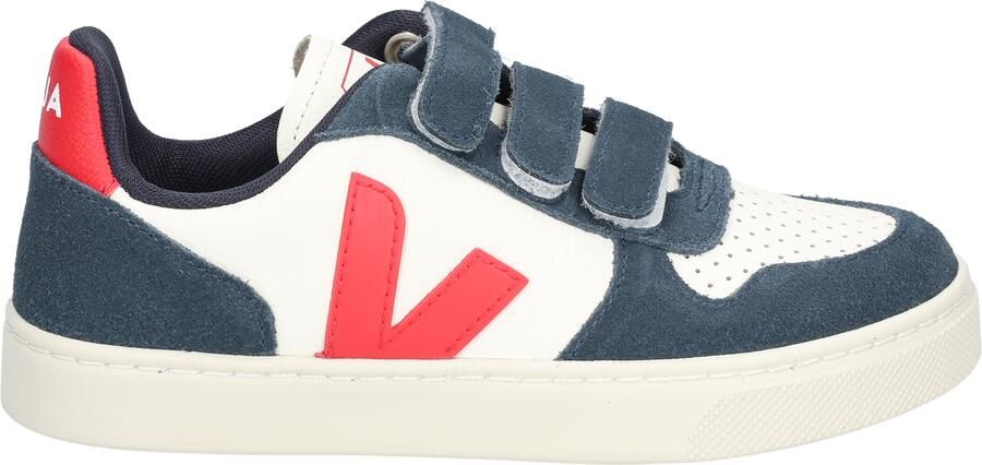 Veja Small V-10 Kids Leather CV0520616C Pure Pekin Nautico