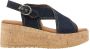 VIA VAI Sissel Capri | denim sandalen sleehak Blauw Textiel Sandalen met hak Dames - Thumbnail 4