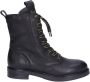 VIA VAI Veterboots Dames Juliette Abby Maat: 39 Materiaal: Leer Kleur: Zwart - Thumbnail 4