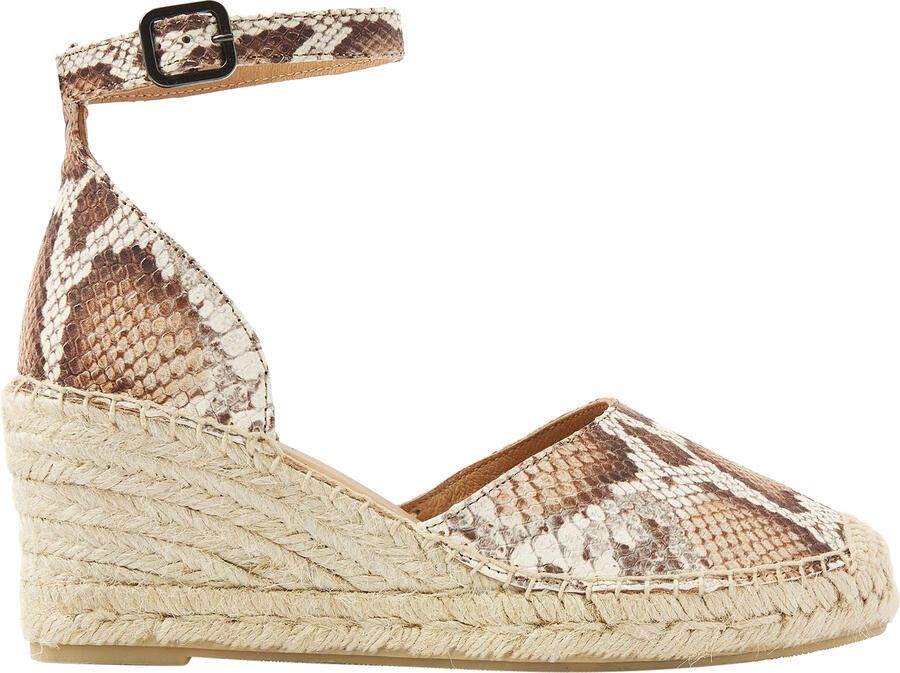 VIA VAI Flora Braid Espadrilles Dames Leer Cognac
