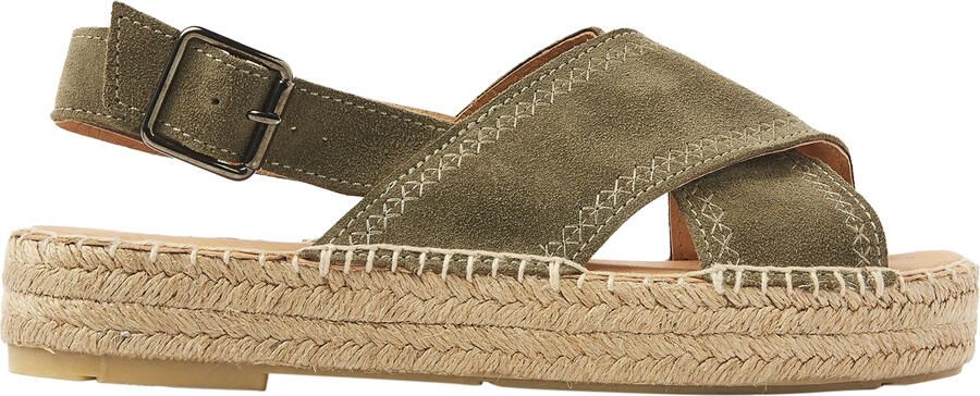 VIA VAI Mondi Sun Espadrilles Dames Suède Groen