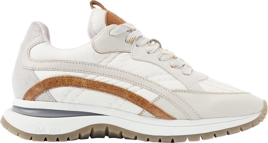 VIA VAI Usher Skye Sneakers dames Leer Suède Textiel Beige - Foto 2