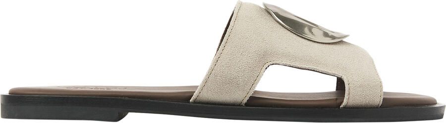 VIA VAI Vita Avi Slippers Dames Suède Beige - Foto 2