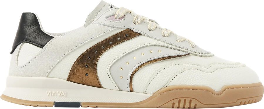 VIA VAI Kris Pax Sneakers dames Suède Leer Beige