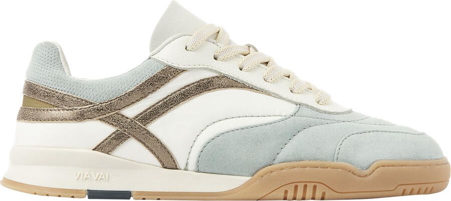 VIA VAI Kris Sky Sneakers dames Leer Mesh Suède Textiel Blauw