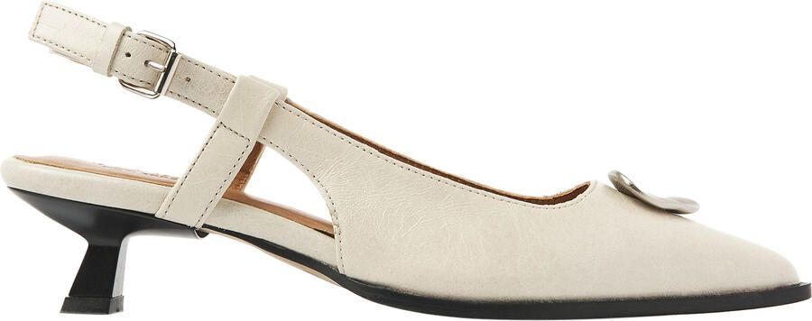 VIA VAI Lea Imani Slingbacks Dames Leer Beige