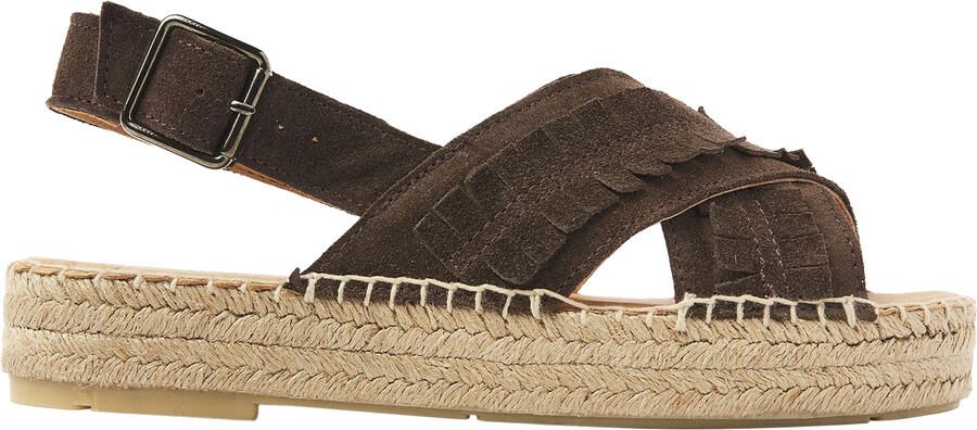 VIA VAI Mondi Noel Espadrilles Dames Suède Bruin