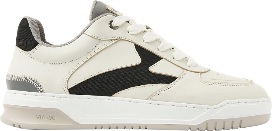 VIA VAI Jay Randy Sneakers Heren Leer Mesh Beige