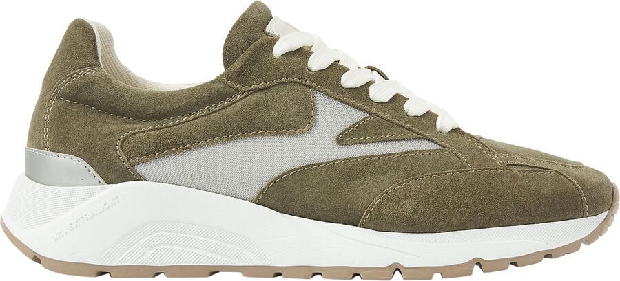 VIA VAI Owen Benson Sneakers Heren Mesh Suède Groen