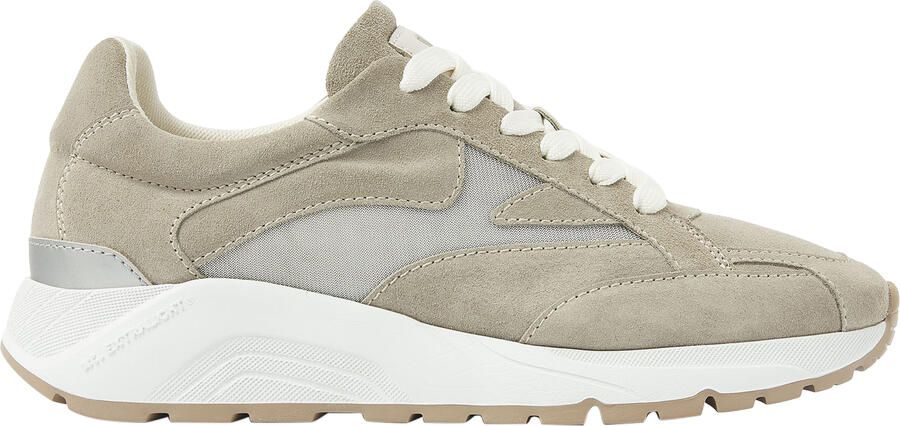 VIA VAI Owen Benson Sneakers Heren Mesh Suède Beige