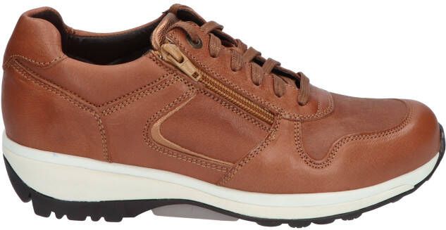 Xsensible Vrouwen Leren Lage sneakers Damesschoenen 30042.2 led Cognac combi - Foto 2