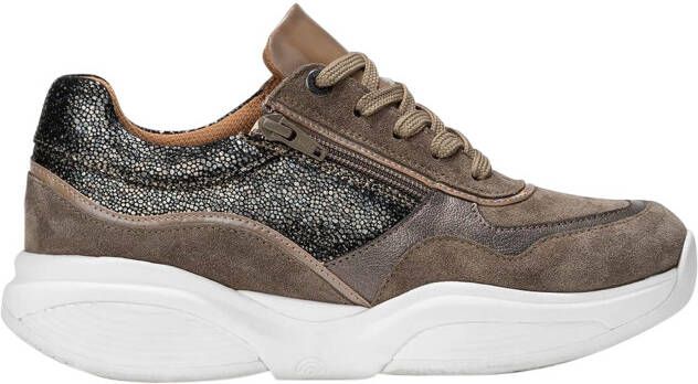 Xsensible 30085.2 SWX11 505 Taupe Fantasy H-Wijdte Veterschoenen