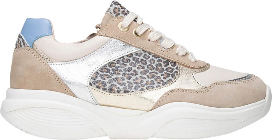 Xsensible taupe dames sneakers met luipaardprint SWX - Foto 2