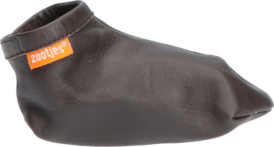 Zootjes Leren Babyslofje Chocolate Brown