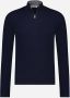 OGER Italian Knitwear Virgin wollen cashmere trui met ritssluiting BLUE NAVY - Thumbnail 5