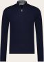 OGER Italian Knitwear Virgin wollen cashmere trui met ritssluiting BLUE NAVY - Thumbnail 8