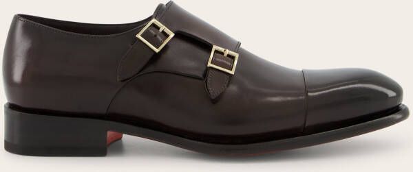 Santoni Lederen Carter dubbele gespschoenen
