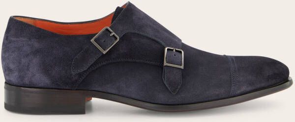 Santoni Suède dubbele gespschoenen