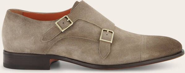 Santoni Suède dubbele gespschoenen