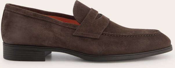 Santoni Suède penny loafers