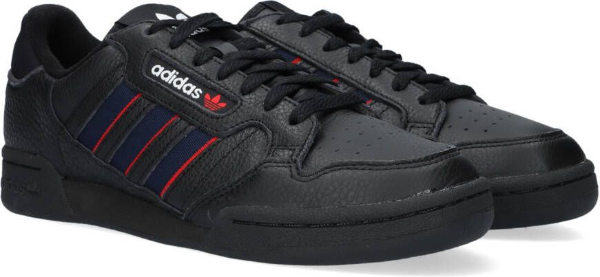 Adidas Zwarte Lage Sneakers Continental 80 Stripes