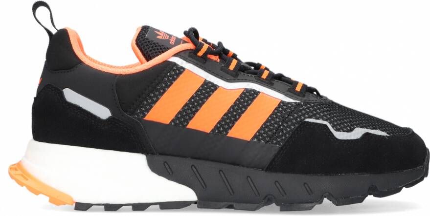 Adidas Originals ZX 1K Boost Schoenen Core Black Solar Orange Silver Metallic Dames