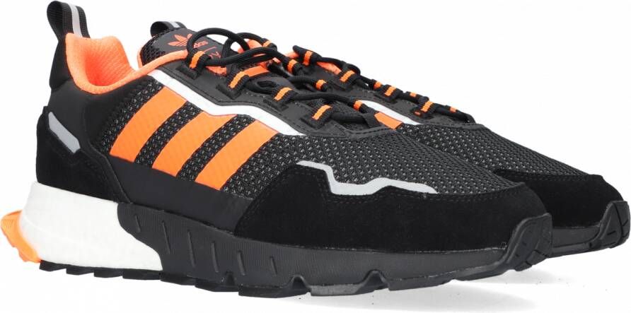 Adidas Originals ZX 1K Boost Schoenen Core Black Solar Orange Silver Metallic Dames