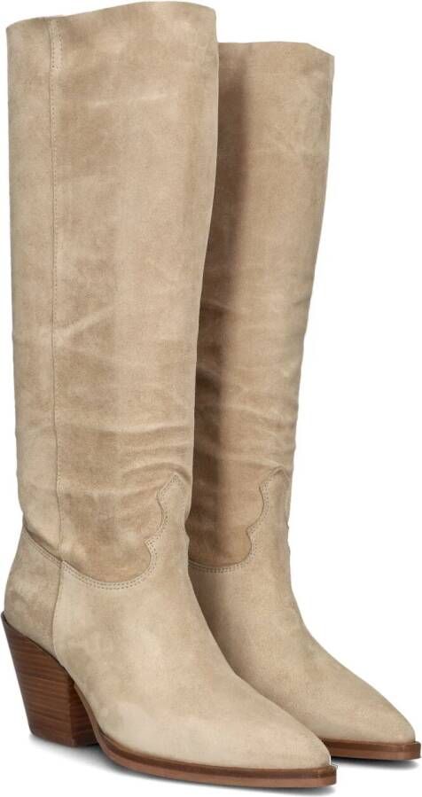 ALPE Hoge Laarzen Dames 5017 Maat: 41 Materiaal: Suède Kleur: Beige
