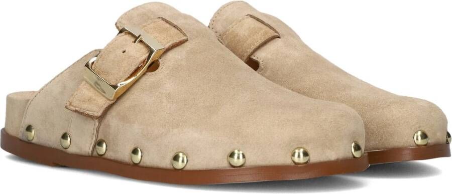 Alpe Beige Suède Slippers voor Dames Beige Dames