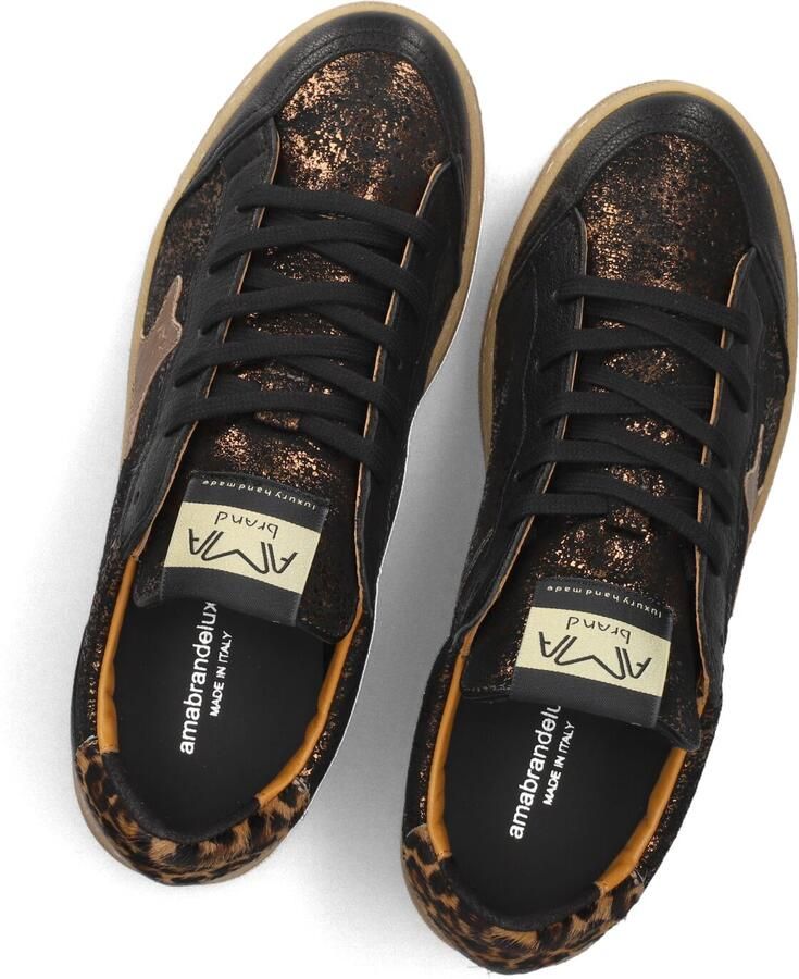 AMA BRAND DELUXE Lage Sneakers Dames Sun Leer Zwart - Foto 2