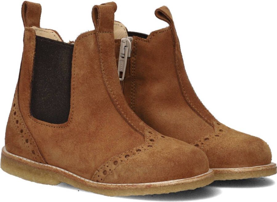 Angulus Bruin Tinten 6024 Chelsea boots Enkellaarsjes Meisjes Cognac