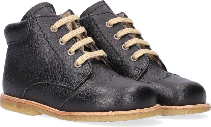 Angulus Angul -101 Veterboots Laarzen Met Veters Meisjes Zwart