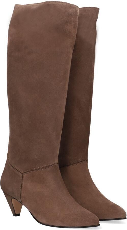 ANONYMOUS COPENHAGEN Hoge Laarzen Dames Jasmina 50 Stiletto Maat: 39 Materiaal: Suède Kleur: Taupe