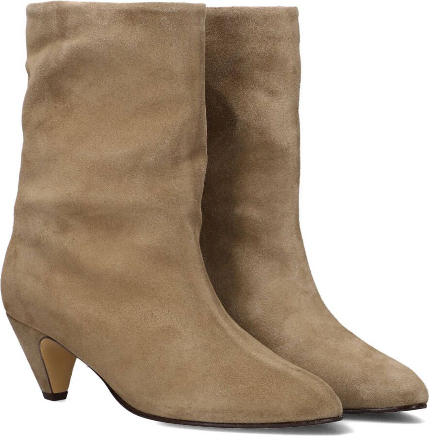 Anonymous Copenhagen Beige Suède Stiletto Enkellaars Beige Dames