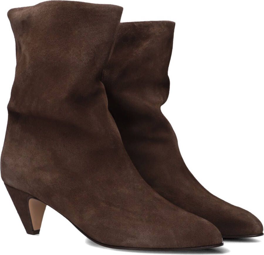 ANONYMOUS COPENHAGEN Enkellaarsjes Dames Vully 50 Stiletto Maat: 43 Materiaal: Suède Kleur: Bruin