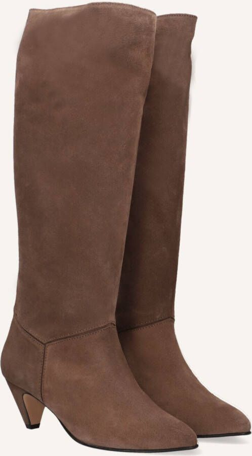 ANONYMOUS COPENHAGEN Hoge Laarzen Dames Jasmina 50 Stiletto Maat: 42 Materiaal: Suède Kleur: Taupe