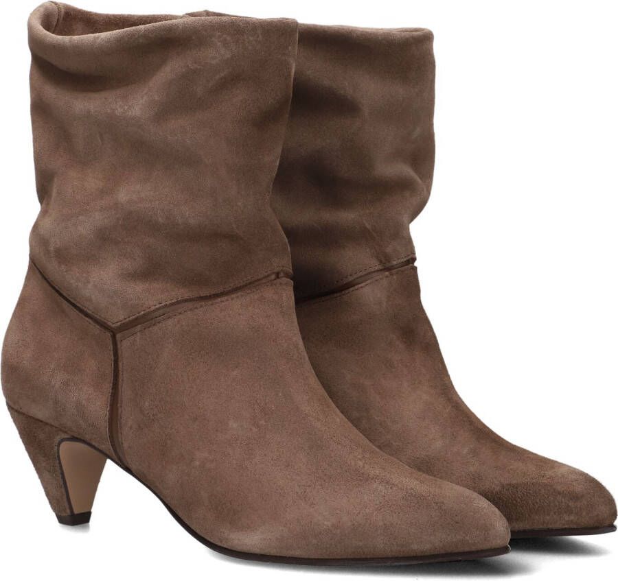 Anonymous Copenhagen Taupe Suède Stiletto Enkellaars Beige Dames