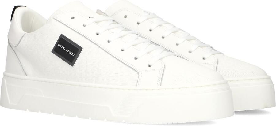 Antony Morato Heren Sneakers Bold Animal Mmfw01715 Leren Lage sneakers Wit