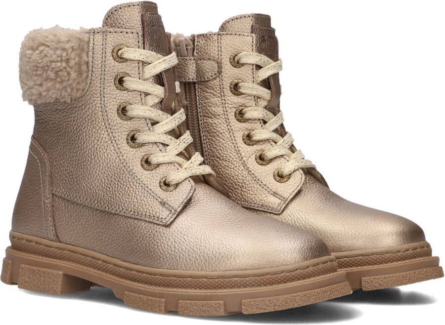 Apples & Pears B0011669 Veterboots Laarzen Met Veters Meisjes Goud