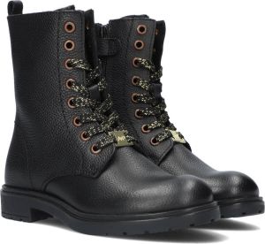 Apples & Pears B00010451 Veterboots Laarzen Met Veters Meisjes Zwart