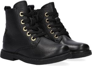 Apples & Pears B0010706 Veterboots Laarzen Met Veters Meisjes Zwart