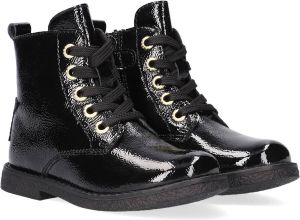 Apples & Pears B0010706 Veterboots Laarzen Met Veters Meisjes Zwart