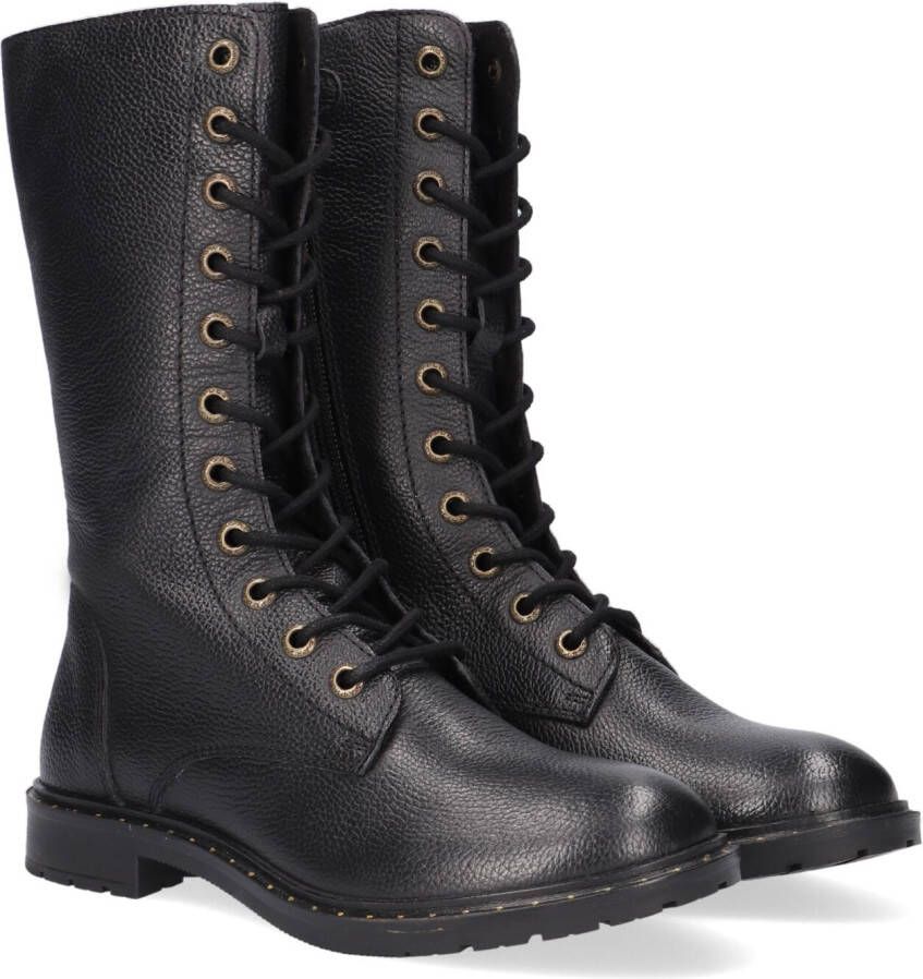 Apples \u0026 Pears B0010712 Veterboots Laarzen Met Veters Meisjes Zwart -  Schoenen.nl