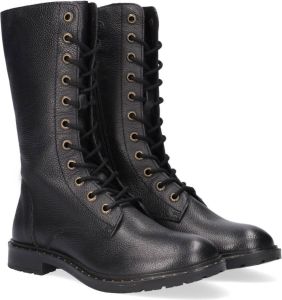 Apples & Pears B0010712 Veterboots Laarzen Met Veters Meisjes Zwart