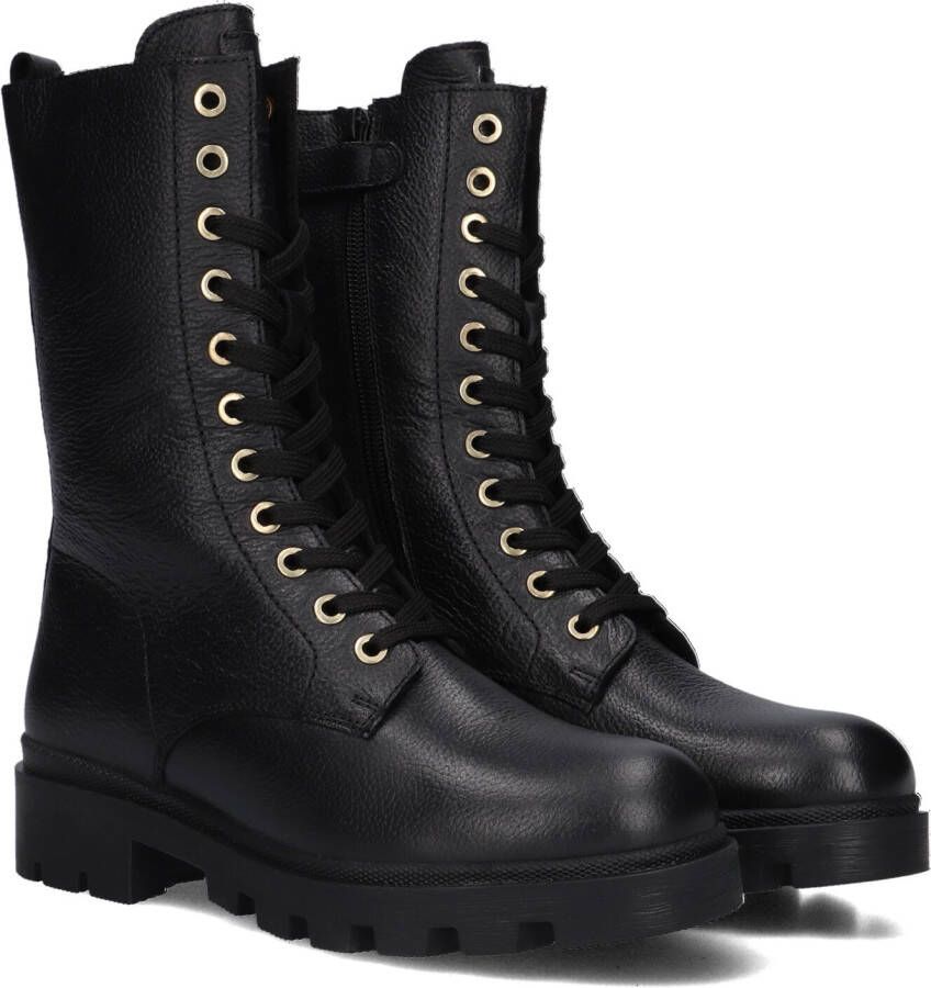 Apples & Pears B0011798 Veterboots Laarzen Met Veters Meisjes Zwart