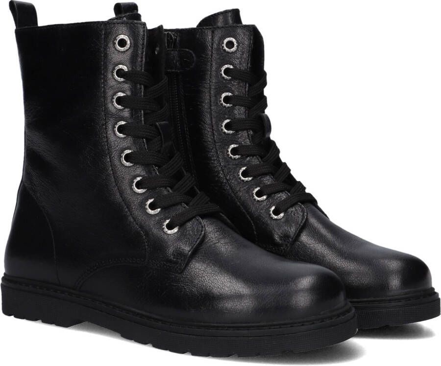 Apples & Pears B009048 Veterboots Laarzen Met Veters Meisjes Zwart