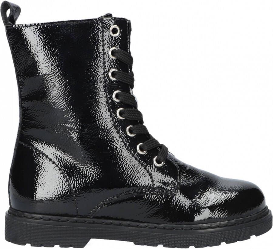 Apples & Pears B009048 Veterboots Laarzen Met Veters Meisjes Zwart - Foto 2