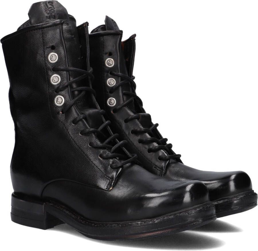 A.S.98 Veterboots Dames B80215 Maat: 39 Materiaal: Leer Kleur: Zwart